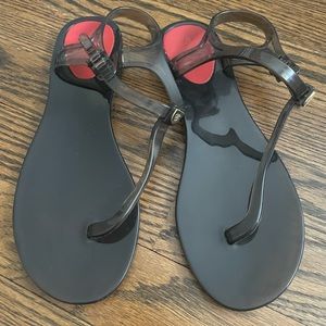 Authentic Chloe t strap jelly sandals